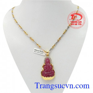 Bộ trang sức phật Quan âm ruby an bình