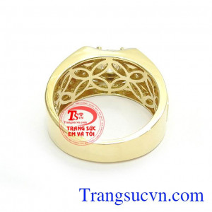 Nhẫn vàng nam 10k Hàn Quốc đẹp, cá tính