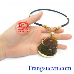Bộ Dây Chuyền Di Lặc An Yên kết hợp dây chuyền đeo hợp thời trang phong thủy