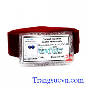 Viên sapphire có thể chế tác cùng vàng để làm trang sức 