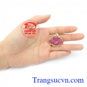 Mặt Phật Di Lặc Ruby Bình An đeo hợp phong thủy