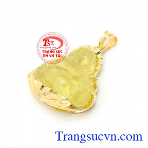 Mặt dây chuyền phật Di Lặc chế tác tinh xảo, sắc nét, phù hợp nhiều kiểu dáng dây chuyền khác nhau