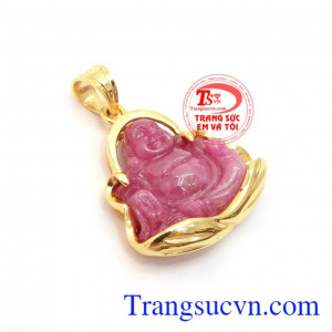 Mặt Phật Ruby Đại Lộc chế tác đẹp, chất lượng cao