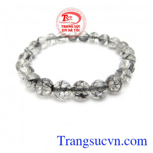 Thạch anh tóc đen 7 ly là sản phẩm thạch anh tóc thiên nhiên được cấu tạo từ các sợi rutin đen