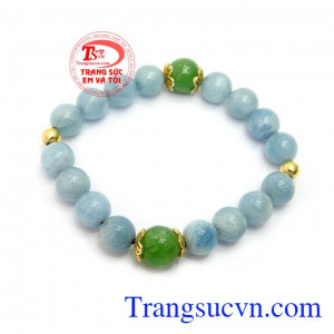 Chuỗi vòng aquamarine màu sắc đẹp, mang lại may mắn cho người đeo