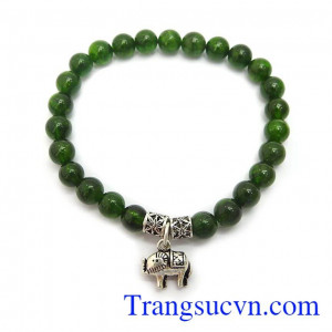 Chuỗi vòng tay diopside giúp trí tuệ minh mẫn, sáng suốt, may mắn trong kinh doanh