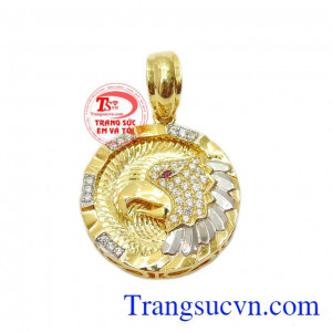 Mặt chim ưng dũng mãnh vàng 10k