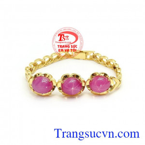Lắc Tay Ruby Sao Nhân Tạo