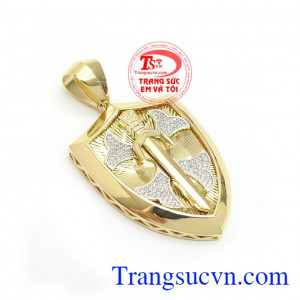 Mặt Dây Khiên Vàng Cá Tính