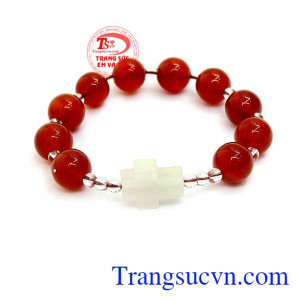 Chuỗi Mân Côi Mã Não đỏ, chuỗi hạt đeo tay mã não đỏ đẹp