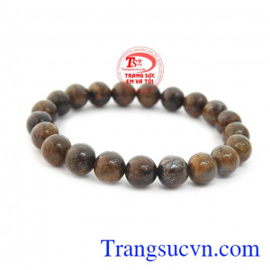 Chuỗi vòng tay gỗ hóa thạch may mắn là sản phẩm gỗ hóa thạch thiên nhiên, sản phẩm đẹp