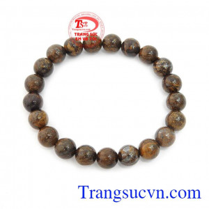 Chuỗi vòng tay gỗ hóa thạch thiên nhiên đẹp phù hợp với các trang phục hàng ngày