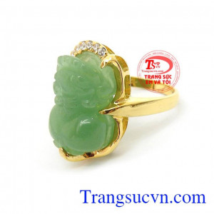 Nhẫn Vàng Tỳ Hưu Đại Lộc chạm khắc tinh xảo