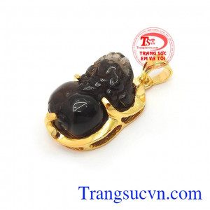 Mặt Dây Tỳ Hưu Chiêu Tài Lộc đeo phù hợp nhiều loại dây chuyền khác nhau