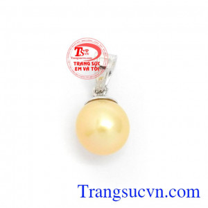 Mặt dây chuyền ngọc trai móc vàng trắng sang trọng, tinh tế