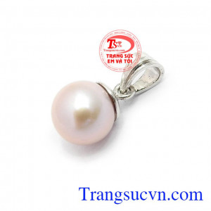 Mặt Dây Ngọc Trai Phong Cách móc vàng trắng 14k sang trọng