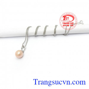 Bộ dây chuyền ngọc trai kết hợp tinh tế