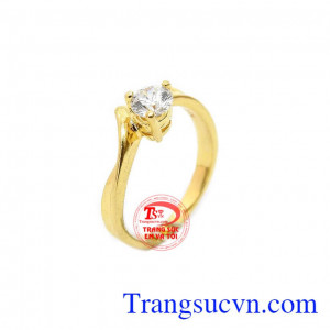 Nhẫn nữ dễ thương vàng 10k