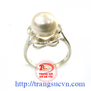 Nhẫn ngọc trai nuôi thiên nhiên