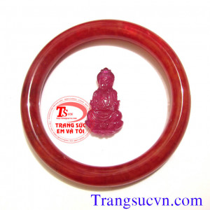 Mặt phật ruby vòng ngọc cẩm thạch mệnh hỏa và thổ