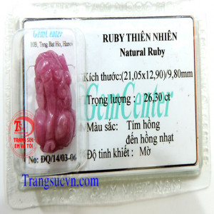 Tỳ hưu đá quý ruby