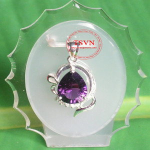 Khuyễn mại mặt dây thạch anh tím