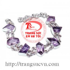 Lắc tay đá amethyst