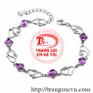 Lắc tay amethyst