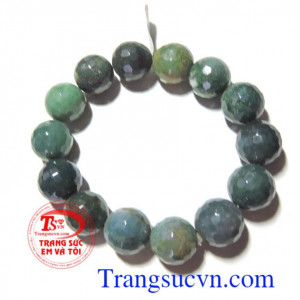 Chuỗi vòng tay Canxedon Đồ trang sức bằng Canxedon màu xanh da trời có khả năng loại trừ nổi sợ hãi, đem đến cho người chủ niềm tin vào sức mạnh của chính mình