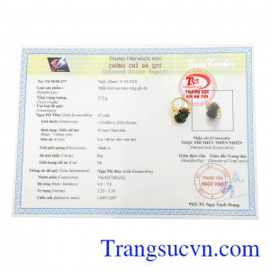 Giấy kiểm định Nhẫn nữ tỳ hưu mang lại tài lộc