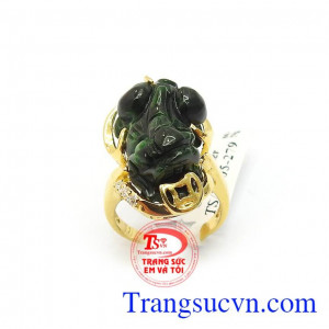 Nhẫn nữ vàng tỳ hưu vàng 14k sang trọng