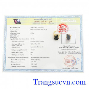 Giấy kiểm định Nhẫn nữ vàng tỳ hưu