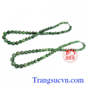 Chuỗi vòng cổ ngọc cẩm thạch thiên nhiên, món quà ý nghĩa dành tặng các bà, các mẹ