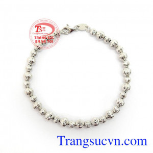 Lắc Bi Ý Vàng Trắng Quý Phái vàng 10k quý phái