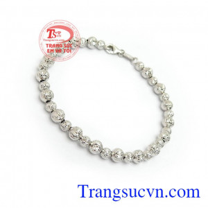 Lắc Bi Ý Vàng Trắng Quý Phái