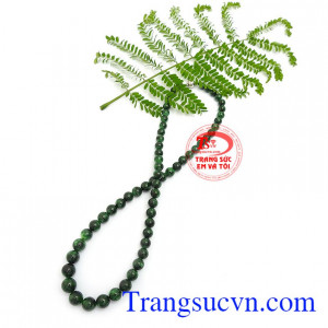 Chuỗi cổ ngọc cẩm thạch bình an có giấy kiểm định, giao hàng nhanh trên toàn quốc