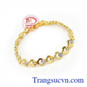 Lắc tay nữ vàng tây đẹp