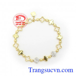 Lắc Tay Nhập Khẩu Cỏ May Mắn Hàn Quốc