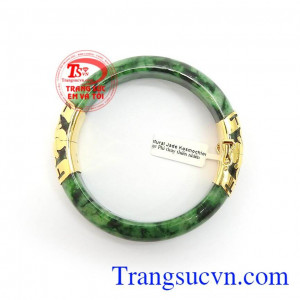 Vòng Phỉ Thúy Bọc Vàng Thịnh Vượng