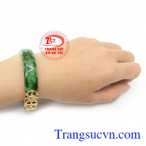 Vòng ngọc bọc vàng 14k sang trọng