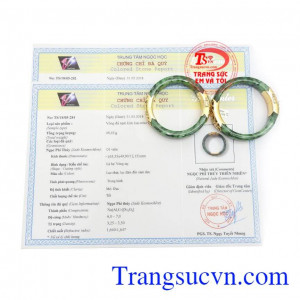 Giấy kiểm định Vòng Ngọc Phỉ Thúy Đại Cát