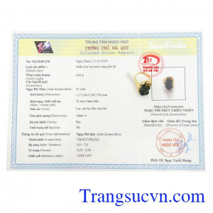 Giấy kiểm định Nhẫn Nữ Tỳ Hưu Hưng Thịnh