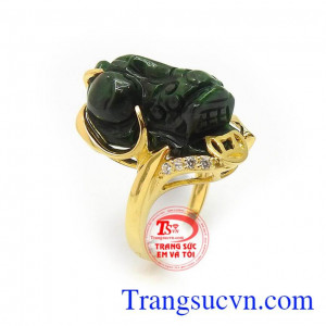hẫn Vàng 14k Tỳ Hưu Phú Quý đeo quý hợp thời trang và phong thủy, tỳ hưu là linh vật có tác dụng chiêu tài lộc, may mắn, và bình an