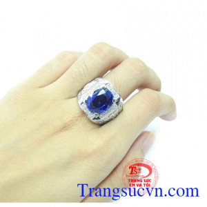 Nhẫn vàng trắng nam thời trang