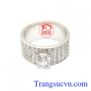 Nhẫn nam vàng trắng 10k đẹp là sản phẩm thời trang và phong cách