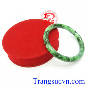 Vòng cẩm thạch bản tròn tinh tế, sang trọng