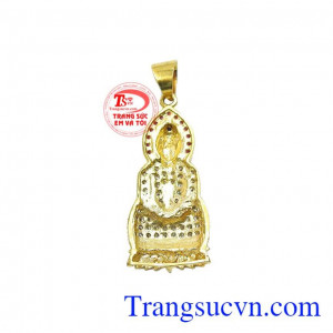 Sản phẩm được chế tác từ vàng 10k cùng với đá nhân tạo bền đẹp