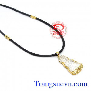 Thạch anh trắng được bọc vàng 14k đảm bảo độ bền đẹp cho sản phẩm