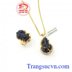 Bộ Trang Sức Sapphire Quý Phái