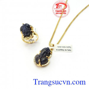 Bộ Trang Sức Sapphire tài lộc may mắn